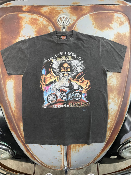 ‘90 (L) Harley-Davidson 3D Emblem Wizard Tee